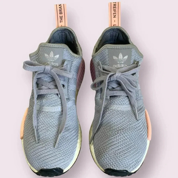 Adidas NMD R1 Boost Athletic Sneakers Running Shoes Women Size 8 Light Granite - Picture 3 of 15
